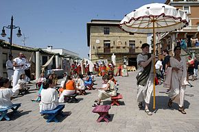 Festival romano de Andelos. Andelos é uma antiga cidade romana situada no município de Mendigorría