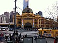 Flinders Street station, on the corner of Flinders and Swanston streets, August 2012