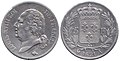5 francs 1821, Louis XVIII