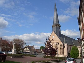 The church and surroundings in Laons