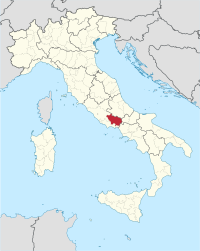 Položaj Provincije Frosinone u Italiji