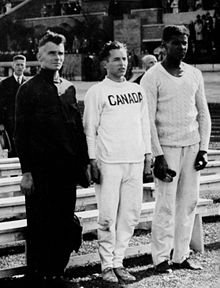 Georg Lammers, Percy Williams, Jack London 1928.jpg