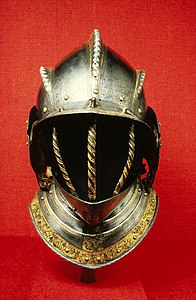 Buronet Helmet and Reinforce for a Field Breastplate of Emperor Maximilian II, c. 1549.