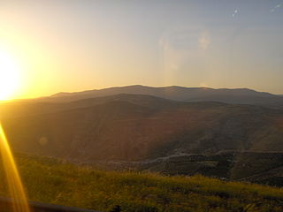 Le colline, a nord nei pressi di Amman