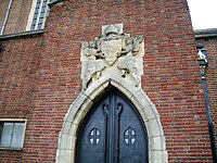 The “Bishop’s Entrance”/St Ursula's Porch with handles shaped like a bishop’s crozier