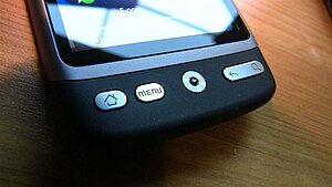 HTC Desire - closeup of optic navigation "...
