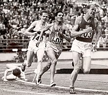 Herbert Schade – hier an dritter Stelle bei seinem 5000-m-Bronzerennen im olympischen Finale 1952 – kam auf den vierten Platz