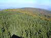 Blick vom Kellerwaldturm auf dem Wüstegarten nordostwärts über den Hunsrück