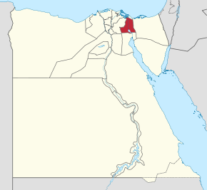 Poloha guvernorátu Ismailia