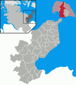 Tidigare läge för kommunen Landkirchen auf Fehmarn i Kreis Ostholstein