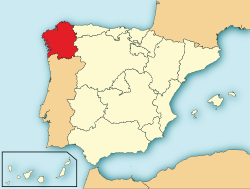 Map of Galicia (Spain)