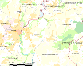 Mapa obce Lanvallay