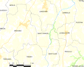 Poziția localității Saint-Trimoël