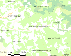 Poziția localității Montferrand-du-Périgord
