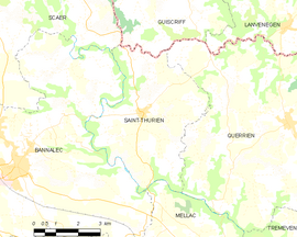 Mapa obce Saint-Thurien