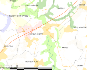 Poziția localității Alby-sur-Chéran