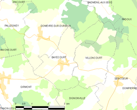 Mapa obce Bayecourt