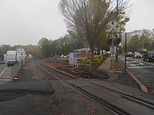 The ROW in Midland Park, that may have been named after the NJ Midland which passed the borough Midland Park Station May 2014.jpg