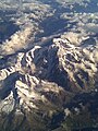 Vista del Mont Blanc desde un avión comercial