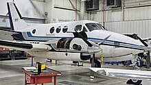 King Air B90 at Piedmont Triad International Airport N7BF King air B90.jpg