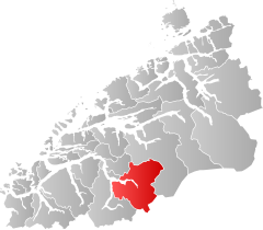 Lage der Kommune in der Provinz Møre og Romsdal