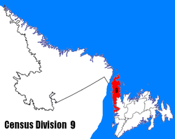 Местоположение Отдела переписи населения Ньюфаундленда и Лабрадора № 9.PNG