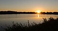 Park Lingezegen, See: die Rijkerswoerdse Plassen - der westliche bei Sonnenaufgang