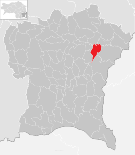 Poloha obce Pertlstein v okrese Südoststeiermark (klikacia mapa)