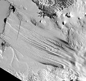 Landsat image of the Pine Island Glacier ice s...