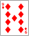 on top of the 8 of diamonds lies the 9