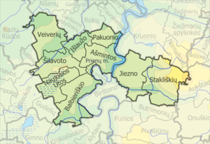 Прыенайскі раён, карце