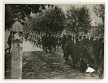 Soldiers of the Red Army enter the territory of Lithuania during the first Soviet occupation in 1940. Red Army enters the territory of Lithuania during its occupation, 1940.jpg