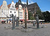 Möwenbrunnen auf dem Neuen Markt