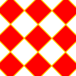 取其中一种正方形面构成的正方形半无限边形镶嵌