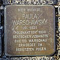 Stolperstein in Zaberfeld für Paula Warschawsky (16. Februar 2019)