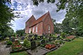 Rear view with cemetery