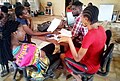 Photo of student volunteers in a small group work 1 during training toward Wikipedia for illiterate Igbo persons