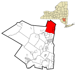 Location in Ulster County and the state of New York.