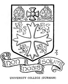 Arms of University College, Durham, as published in 1915 by Arthur Charles Fox-Davies. University College, Durham -- College Arms (1915).png