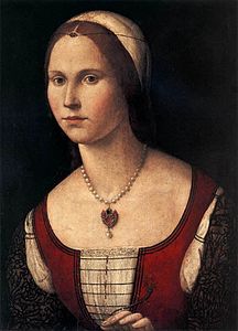 Portrait d'une jeune femme, vers 1500, 57 × 44 cm, huile sur panneau, Collection privée.