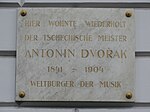 Antonín Dvořák – Gedenktafel