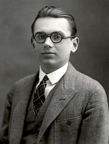 Kurt Godel as a student in 1925 Young Kurt Godel as a student in 1925.jpg
