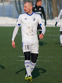 Štefan Zošák v dresu FK Poprad v zápase zimní Tisport ligy 2019 proti FC Baník Ostrava