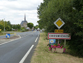 The entrance to the village on road 306