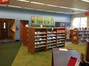 Another view of books displayed at Avon Lake Public Library