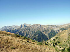 Blick von Nordosten auf das Massiv der Fteri