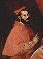 Kardinal Alessandro Farnese, Ausschnitt aus dem Gemälde Papst Paul III. und seine Nepoten