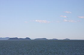 Les îles vu du traversier Rivière-du-Loup / Saint-Siméon