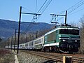 La CC 6558 en livrée Vert Maurienne sur un TER Lyon - Modane.