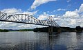 Black Hawk Bridge, Lansing, Iowa, da ovest ad est